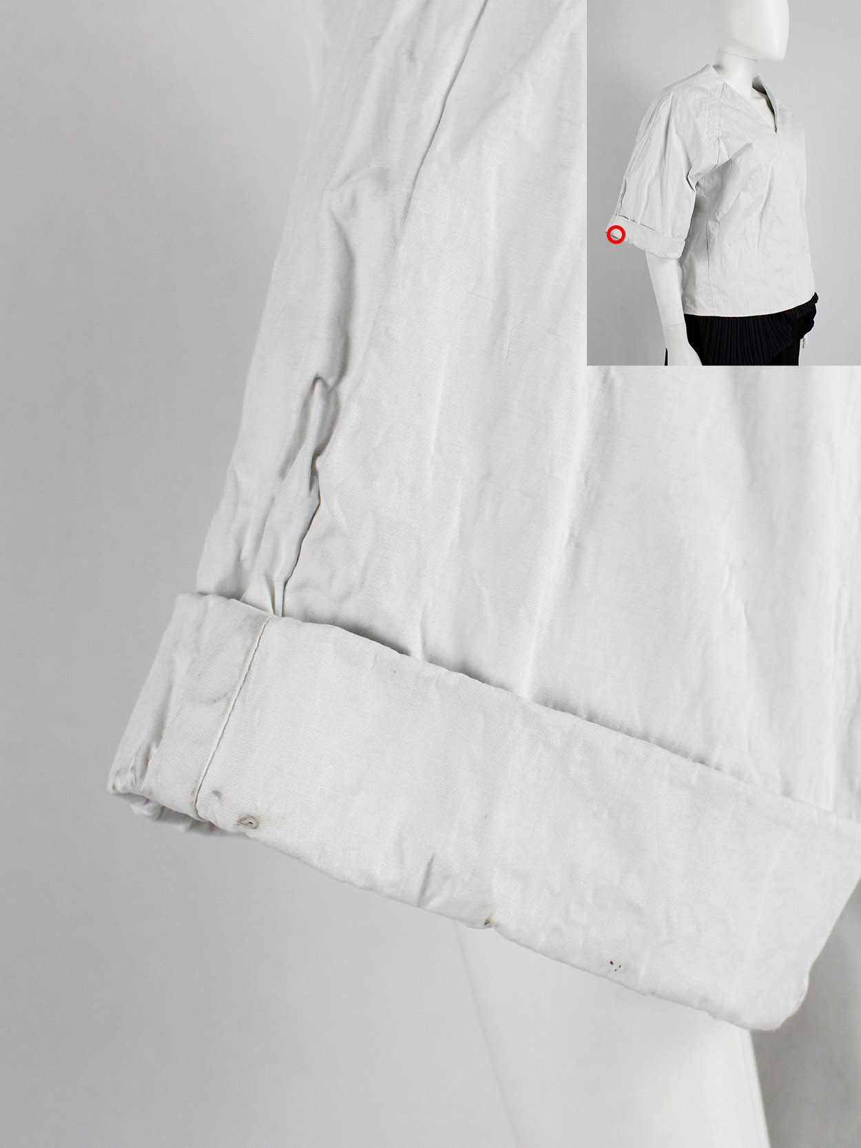 A.F. Vandevorst white structured top made of 'wrinkled paper' — spring ...