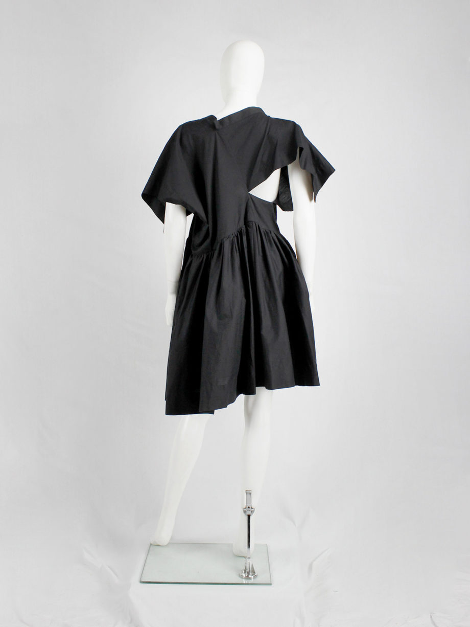 Bernhard Willhelm black babydoll dress made of a deconstructed shirt spring 2012 (14)