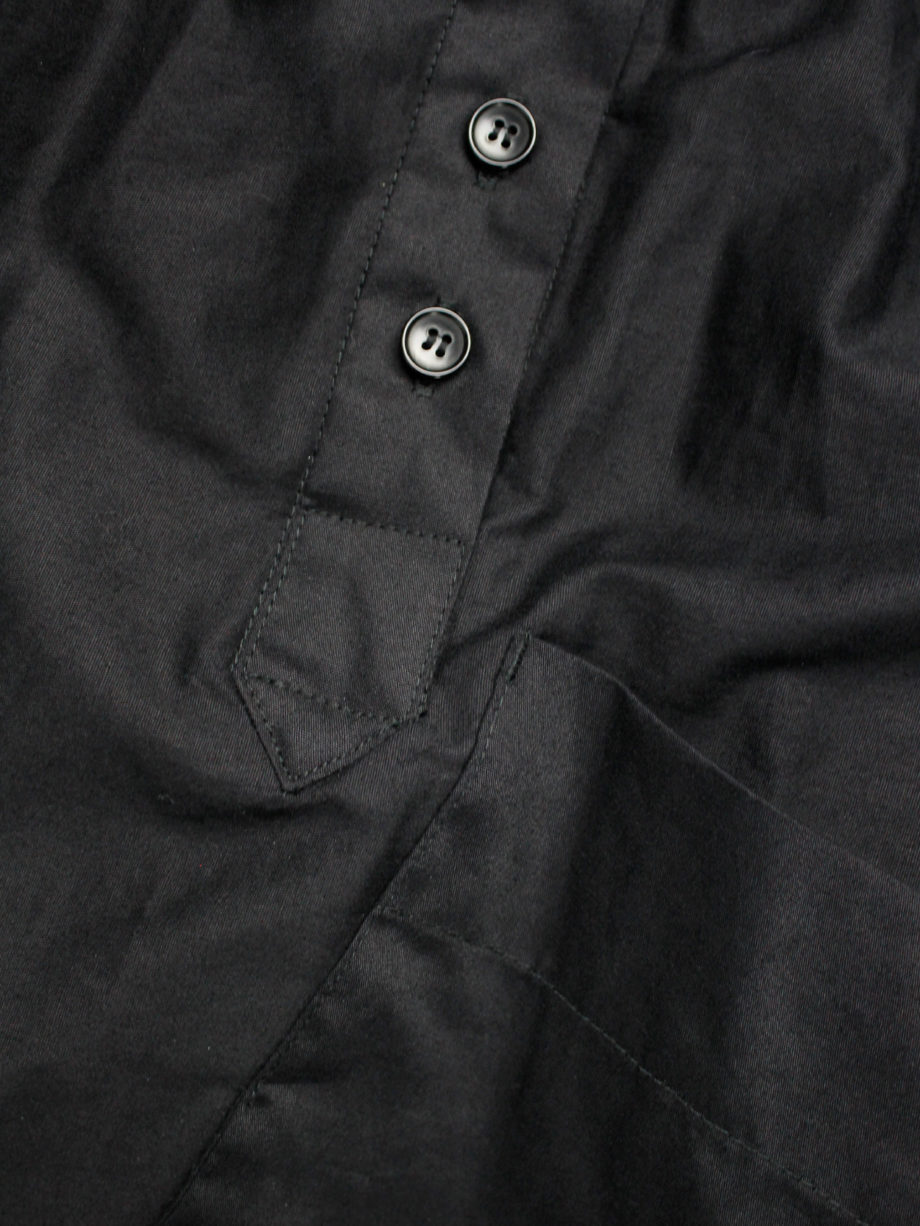 Bernhard Willhelm black babydoll dress made of a deconstructed shirt spring 2012 (15)