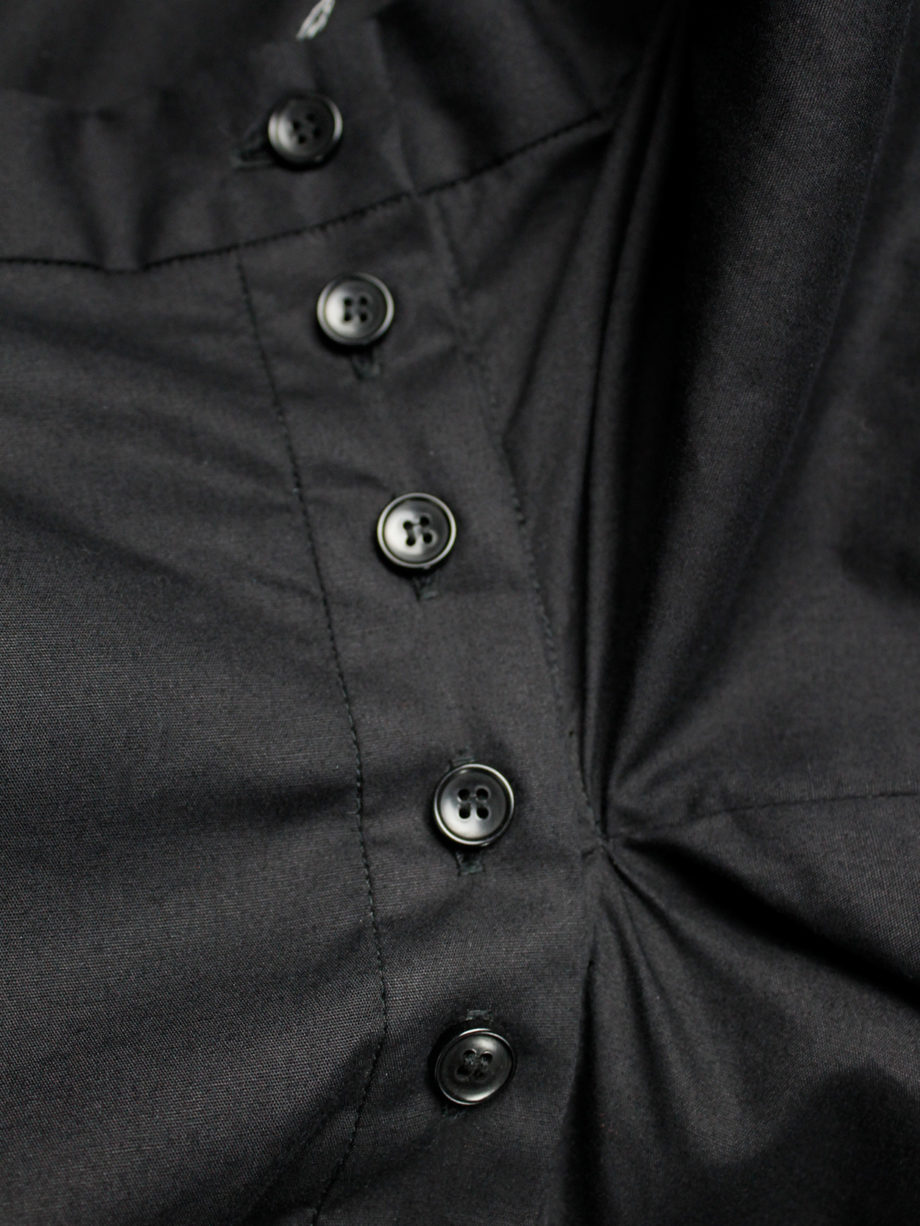 Bernhard Willhelm black babydoll dress made of a deconstructed shirt spring 2012 (16)