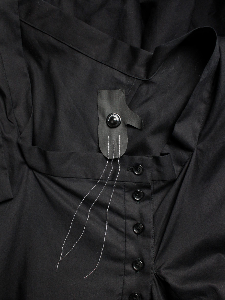 Bernhard Willhelm black babydoll dress made of a deconstructed shirt spring 2012 (17)