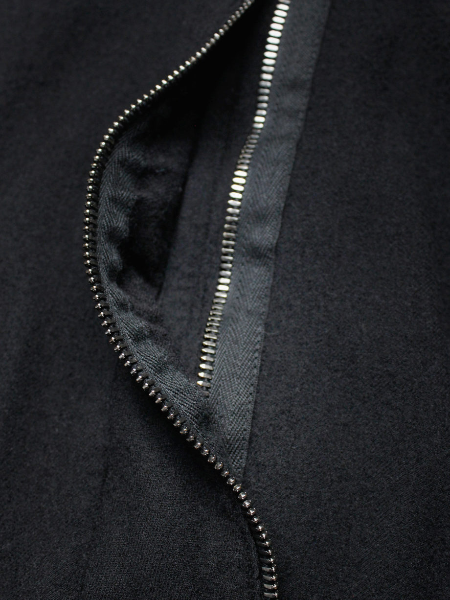 Haider Ackermann black pencil skirt with two zipper waves runway fall 2012 (11)