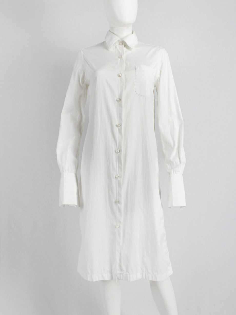 Maison Martin Margiela 4 white shirt elongated to be worn as a dress (3)