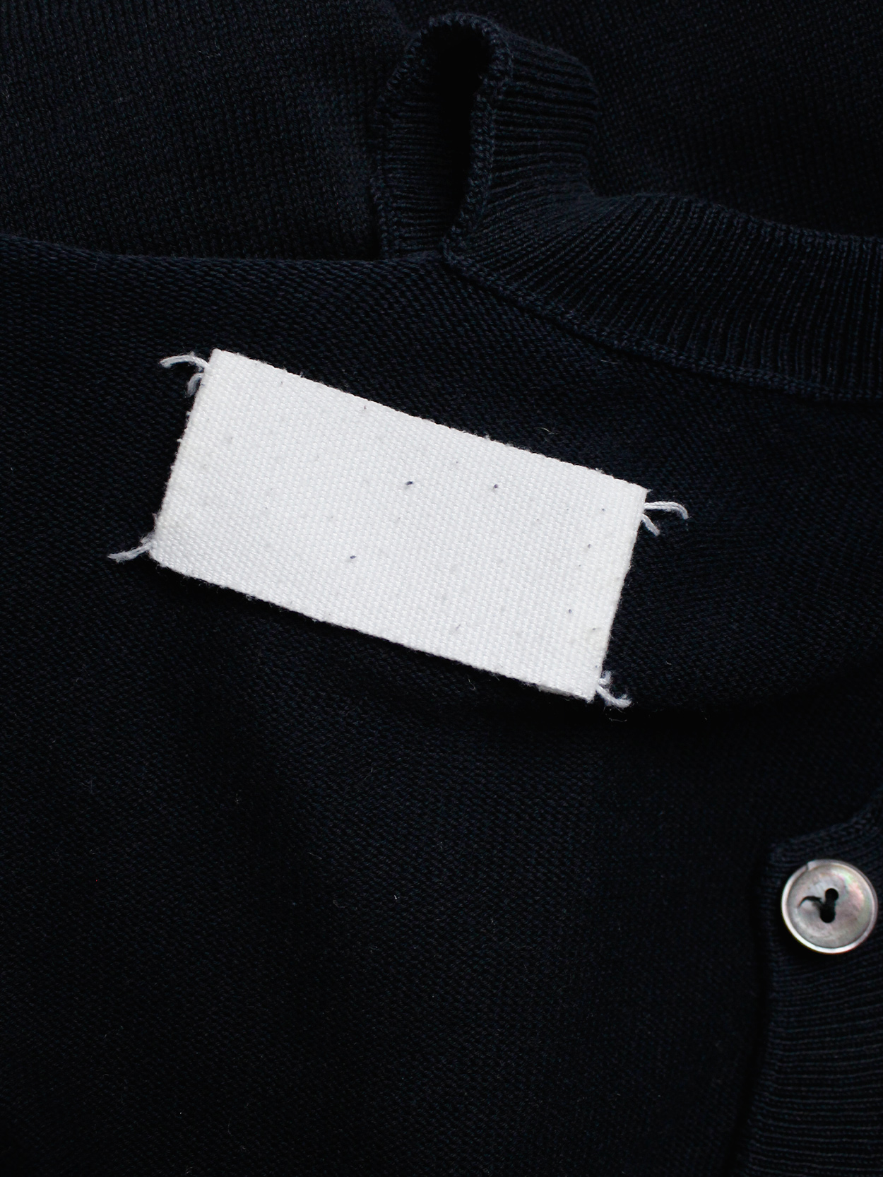 Maison Martin Margiela black cardigan with torn details — spring 2006 ...