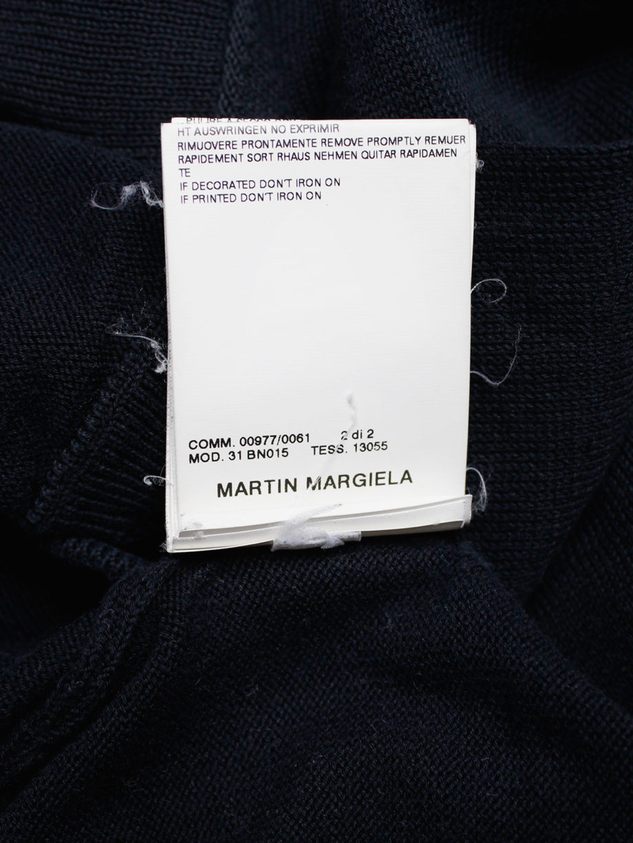 Maison Martin Margiela black cardigan with torn details — spring 2006 (1)
