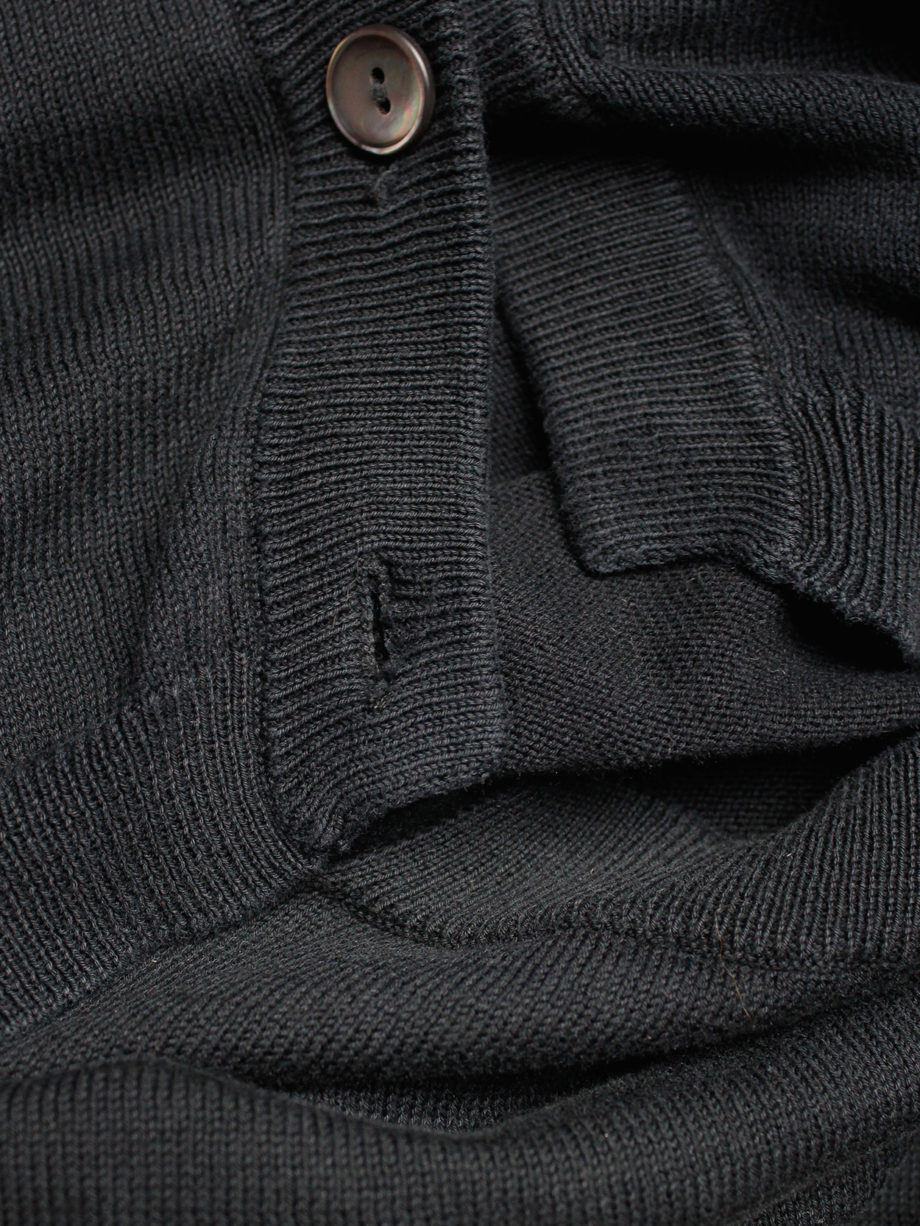 Maison Martin Margiela black cardigan with torn details — spring 2006 (10)