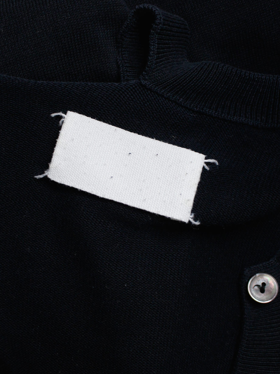 Maison Martin Margiela black cardigan with torn details — spring 2006 (12)