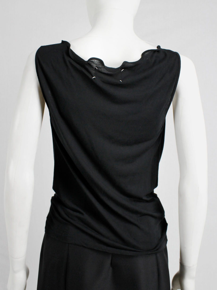 Maison Martin Margiela black t-shirt with stretched out neckline spring 2007 (1)