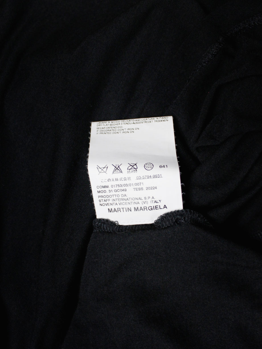 Maison Martin Margiela black t-shirt with stretched out neckline spring 2007 (8)