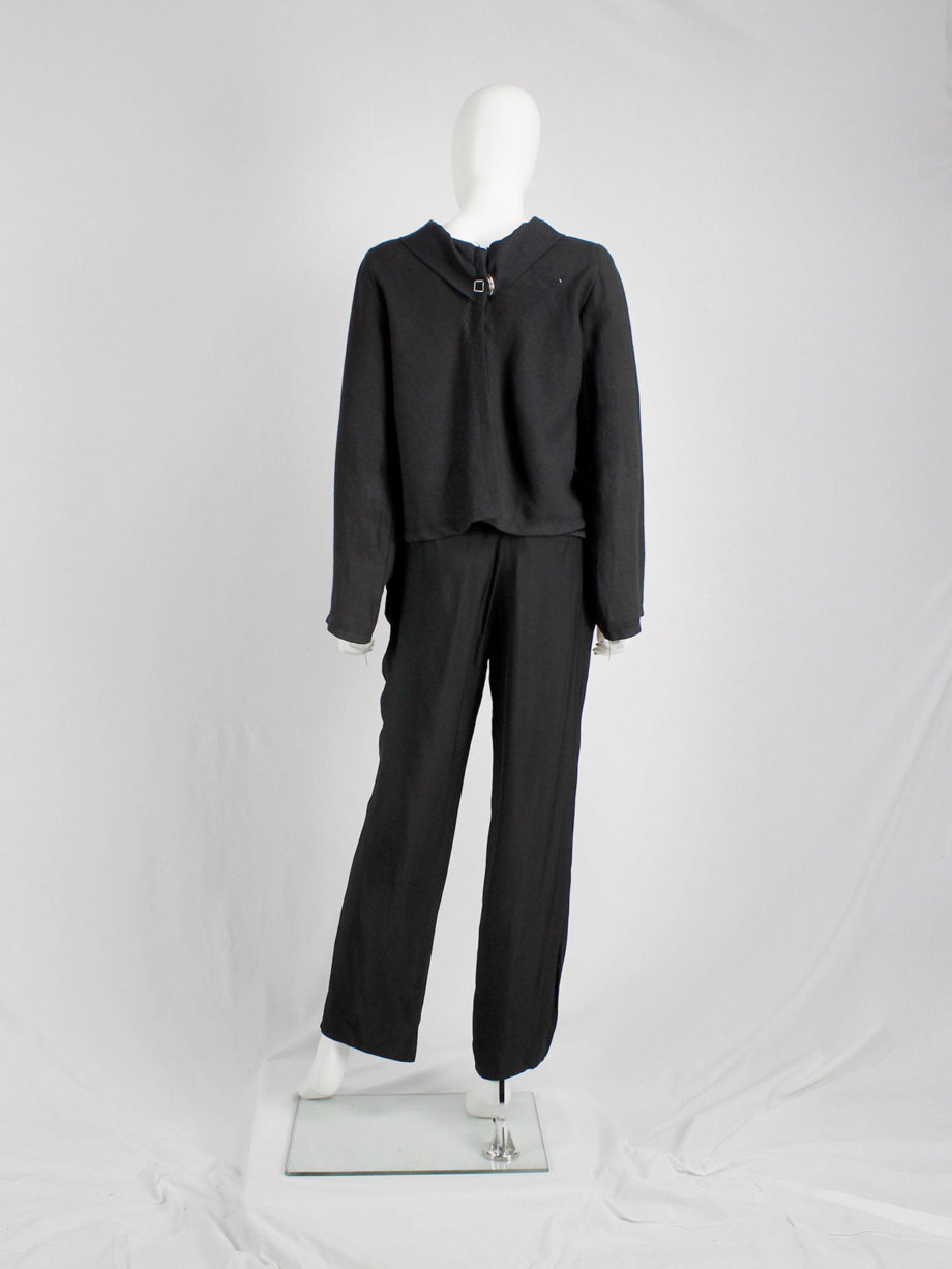 Maison Martin Margiela black trousers worn inside-out spring 2005 (6)