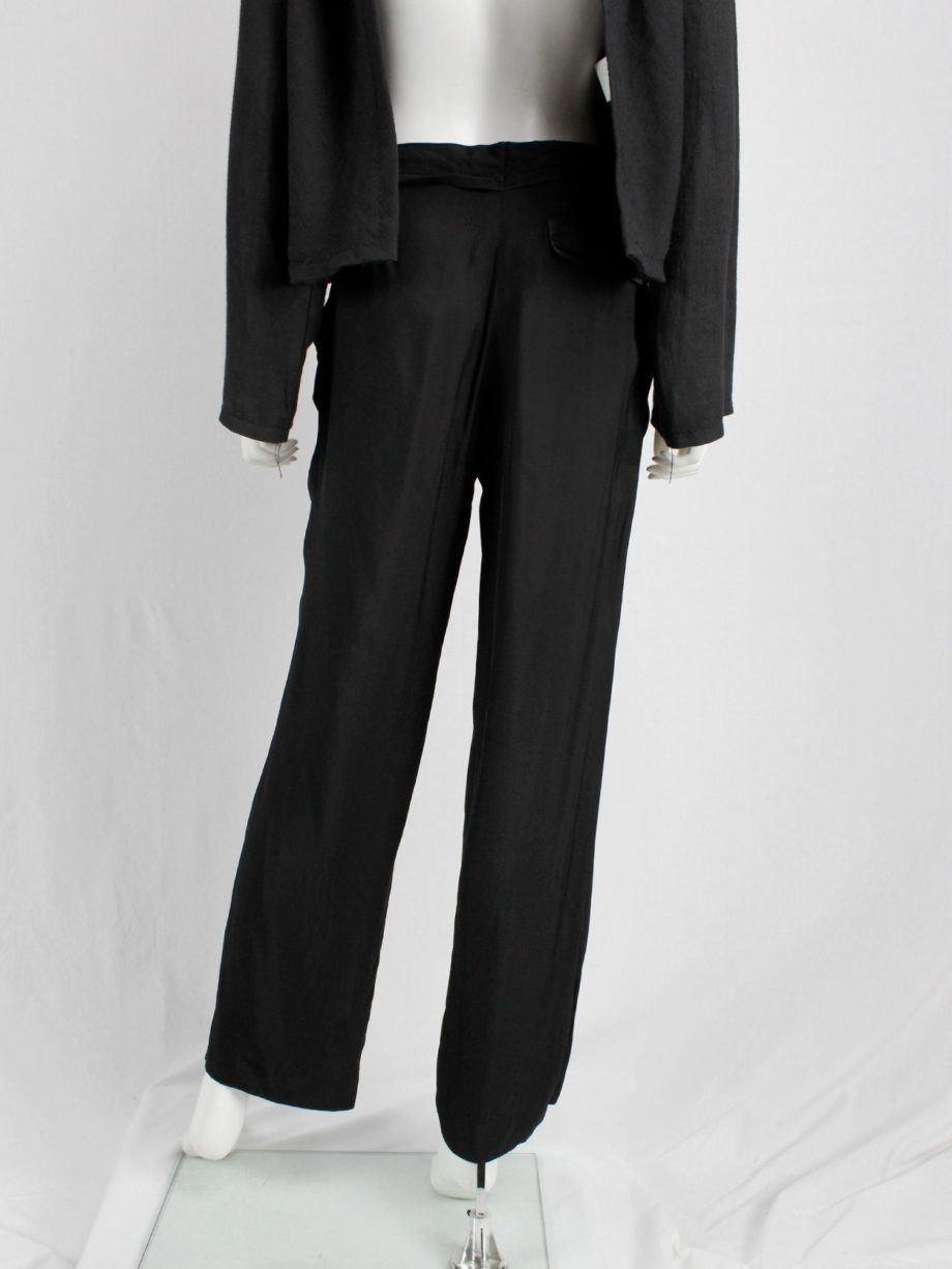 Maison Martin Margiela black trousers worn inside-out spring 2005 (7)