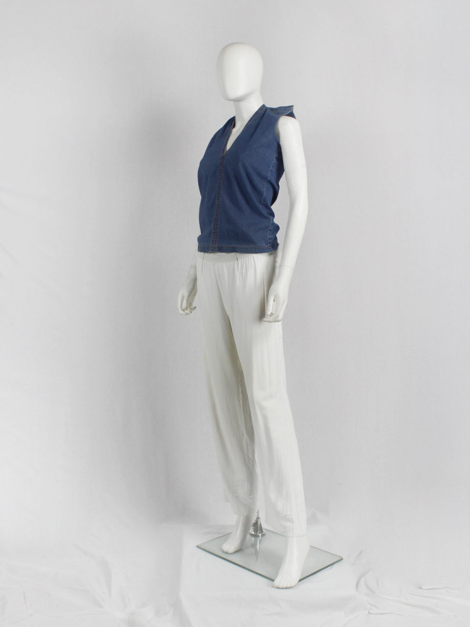 Maison Martin Margiela white drooping trousers with tucked waist spring 2004 (8)