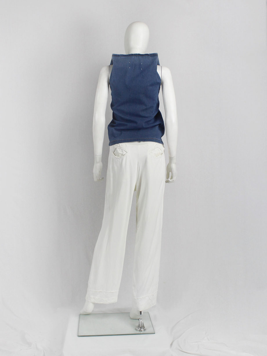 Maison Martin Margiela white drooping trousers with tucked waist spring 2004 (9)
