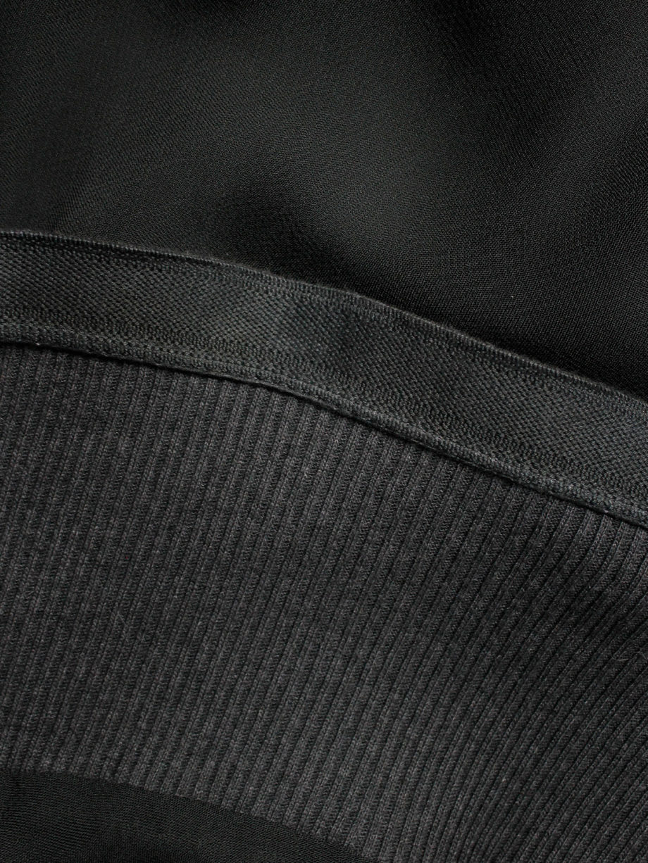 Rick Owens black double-layered mermaid skirt with frayed finish (4)