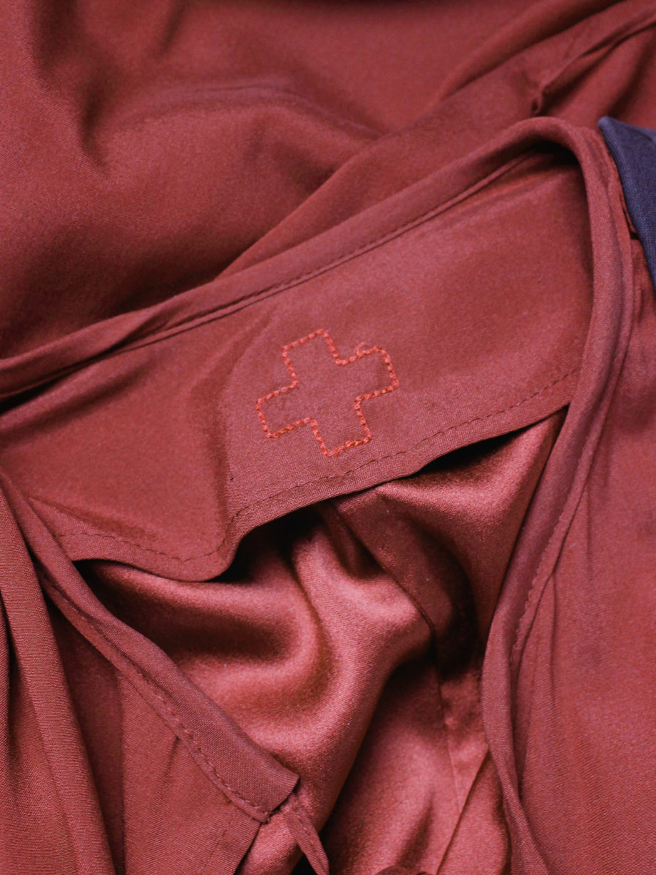 Vandevorst red blouse with brown riveted shoulder pads runway fall 2010 (19)
