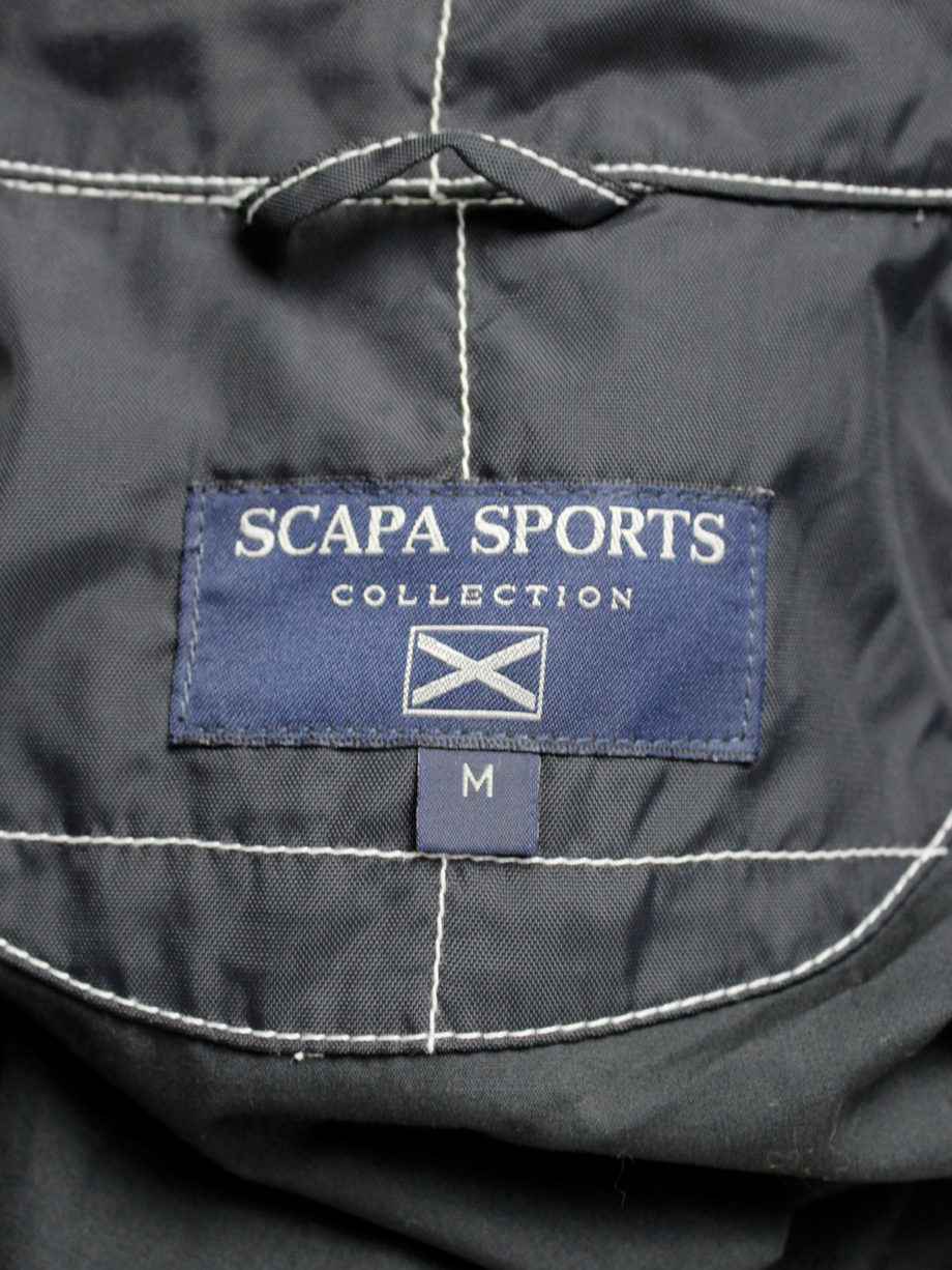 Walter Van Beirendonck for Scapa dark blue ‘Formula 1’ jacket with red stripes and patches (4)