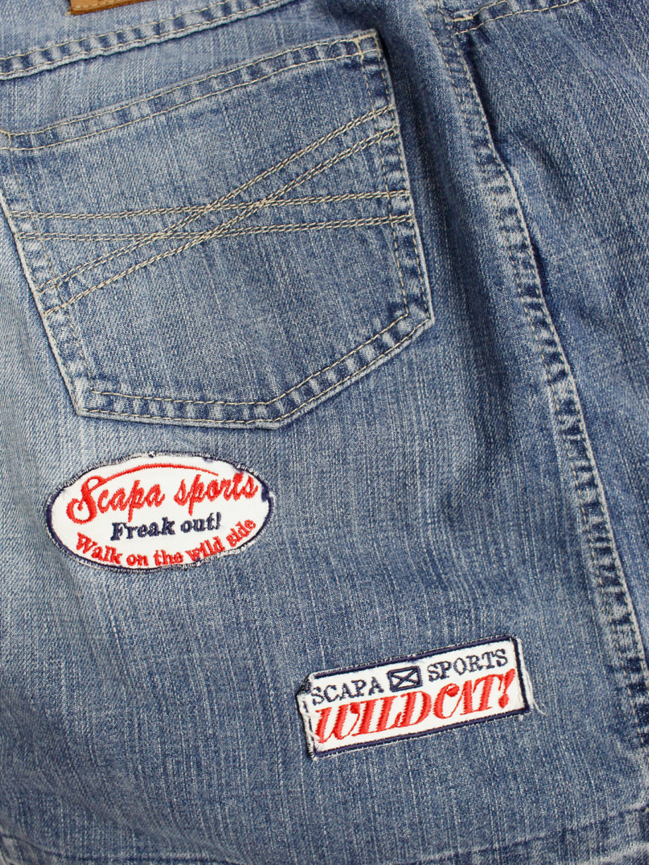 Walter Van Beirendonck for Scapa denim ‘Formula 1’ mini skirt with patches (6)