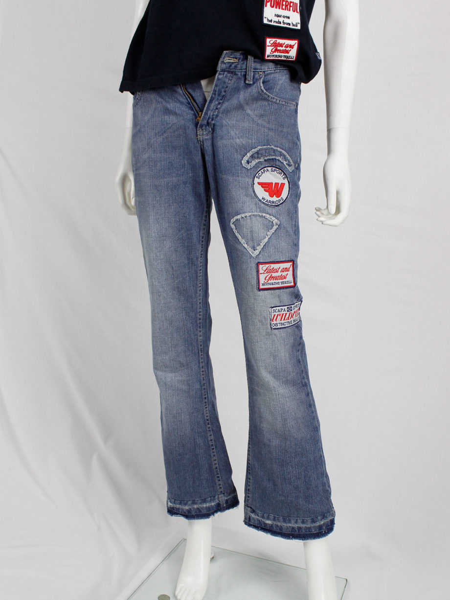 Walter Van Beirendonck for Scapa denim ‘Formula 1’ trousers with patches (1)