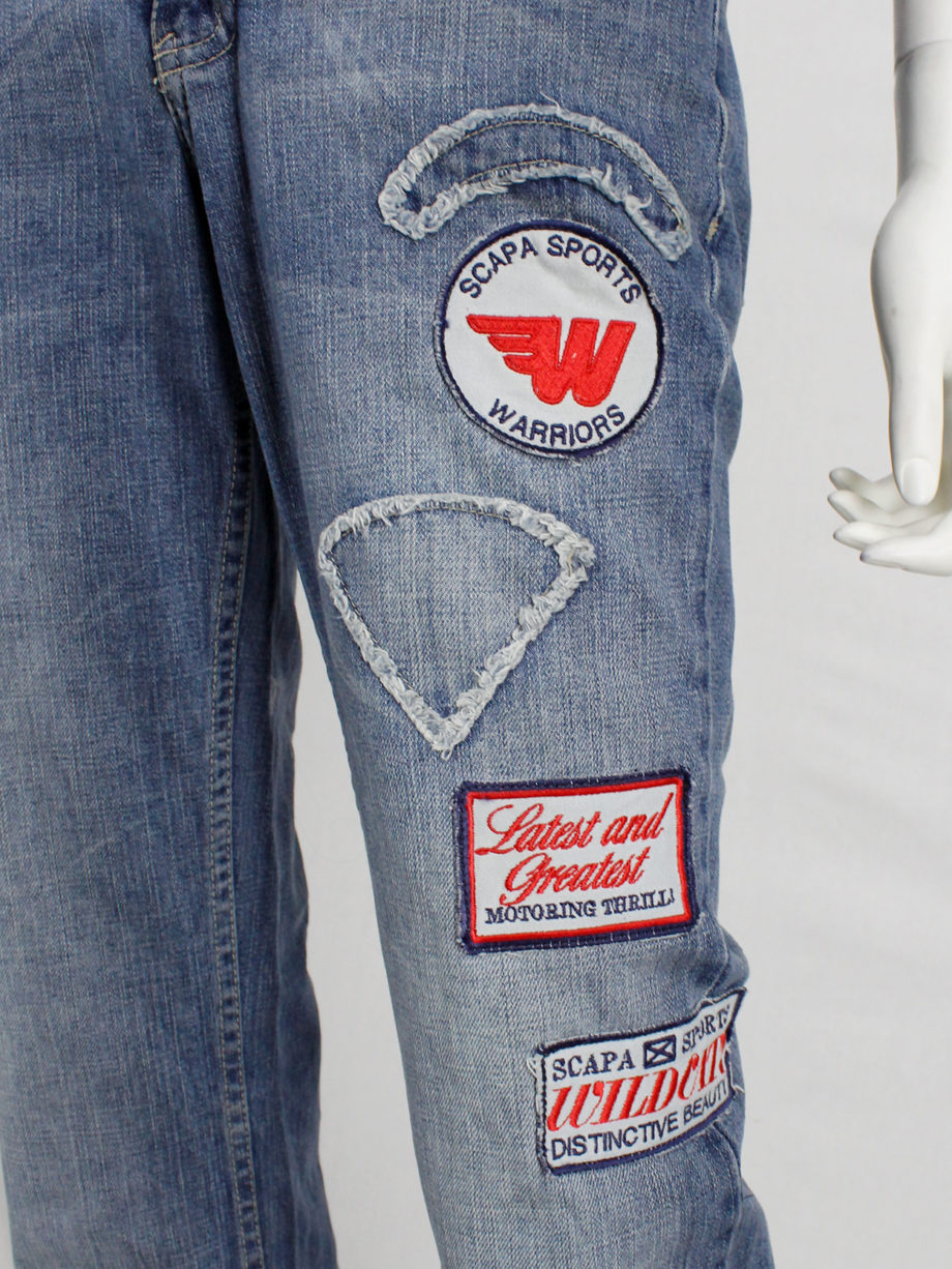 Walter Van Beirendonck for Scapa denim ‘Formula 1’ trousers with patches (2)
