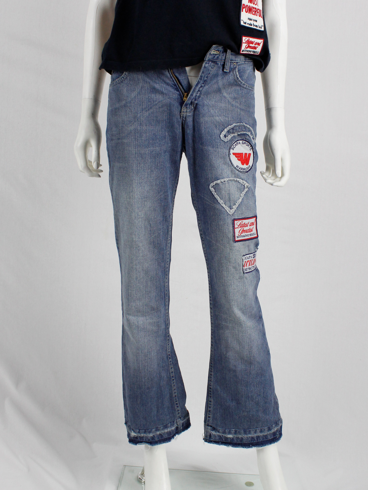 Walter Van Beirendonck for Scapa denim ‘Formula 1’ trousers with patches (7)