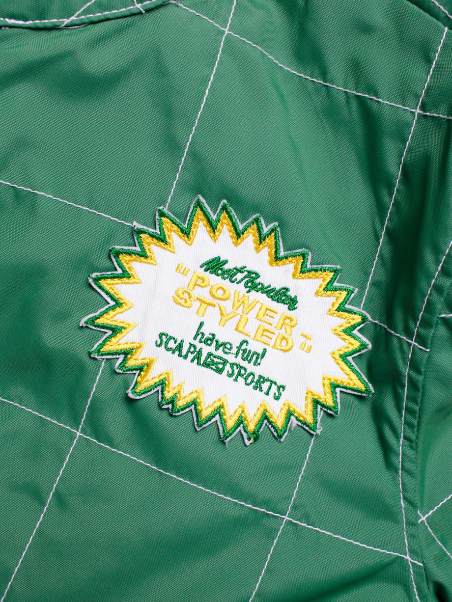Walter Van Beirendonck for Scapa green ‘Formula 1’ racing jacket with stripes and patches (9)