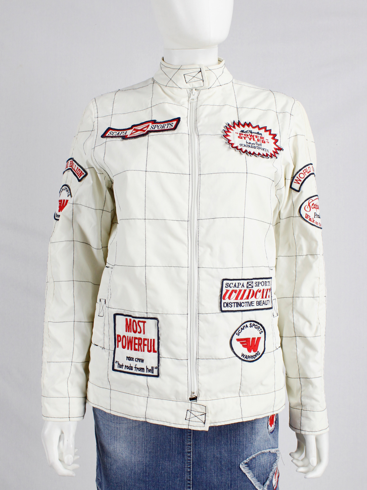 Walter Van Beirendonck for Scapa white 'Formula 1' racing jacket