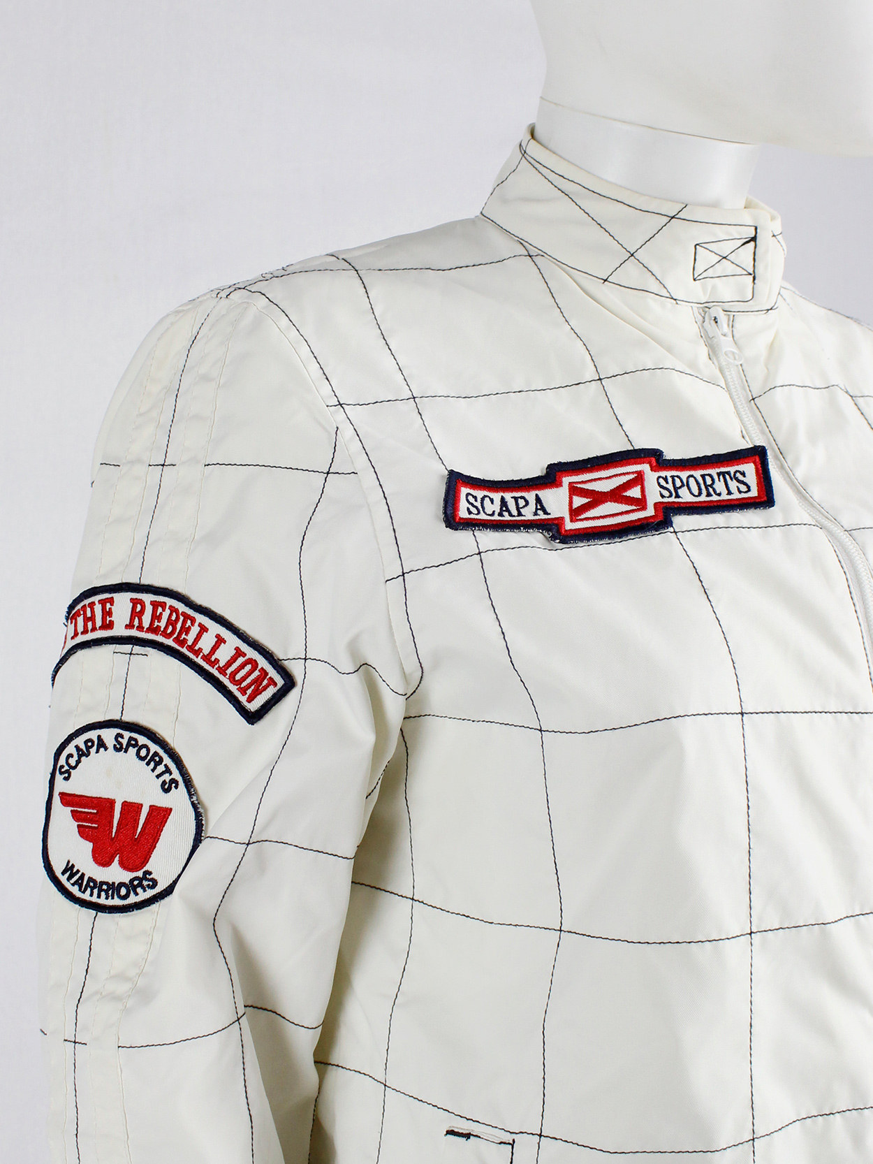 Walter Van Beirendonck for Scapa white ‘Formula 1’ racing jacket with patches (5)