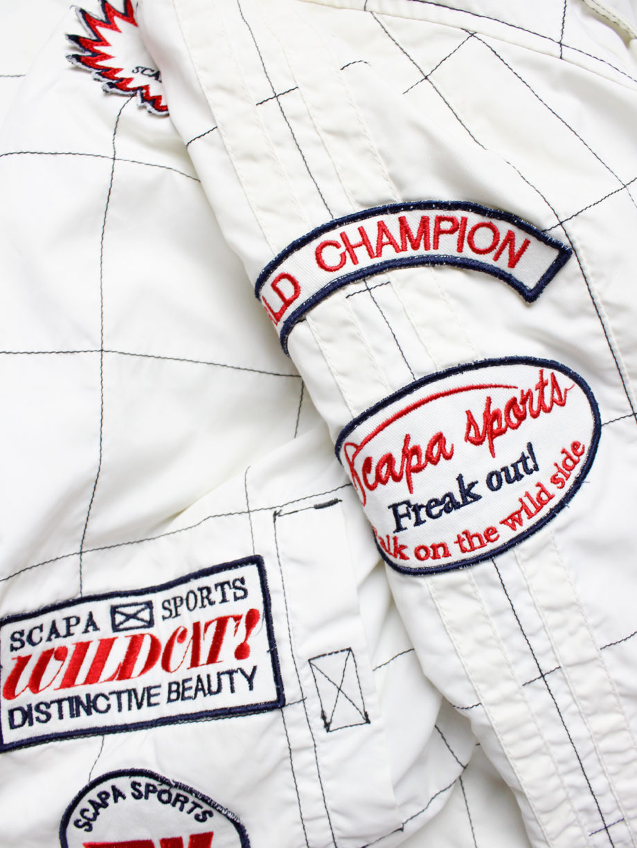 Walter Van Beirendonck for Scapa white ‘Formula 1’ racing jacket with patches (8)