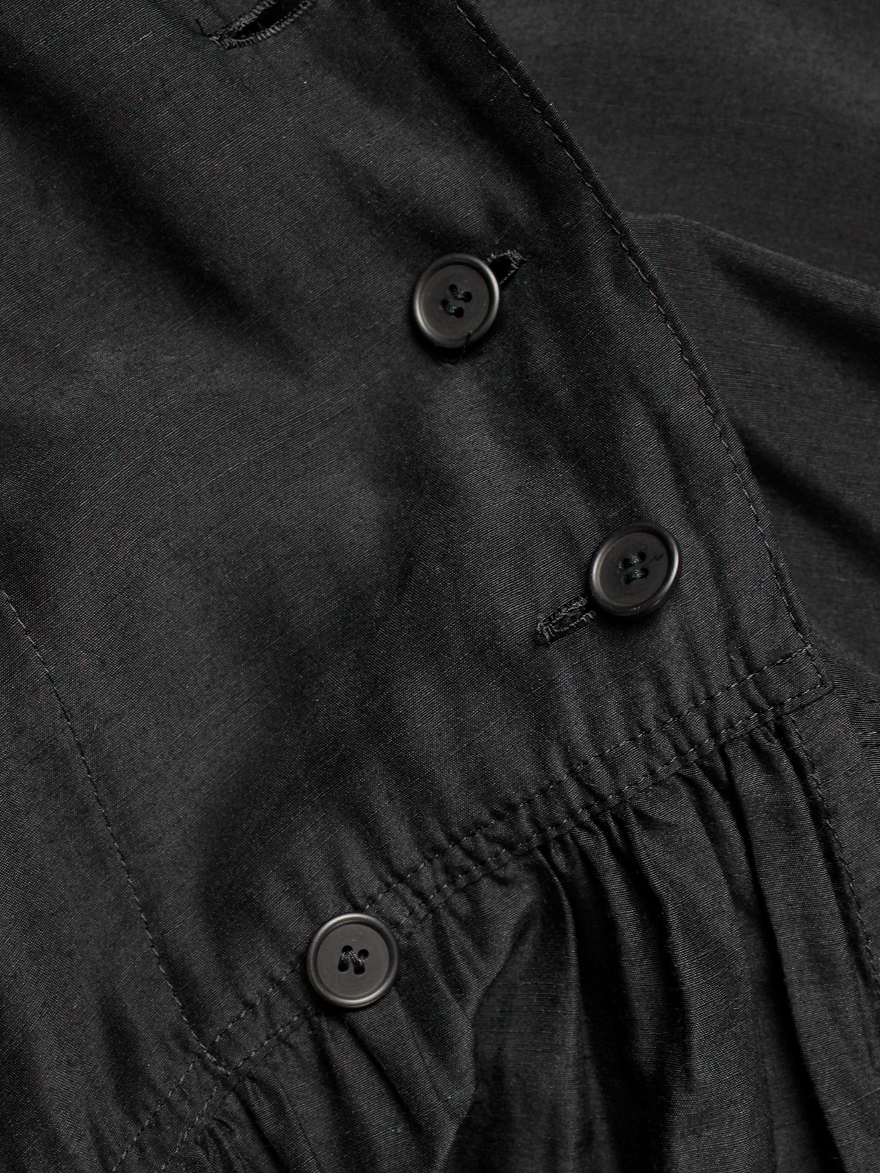 Y's Yohji Yamamoto black loose shirtdress with lapels — early 1980's ...