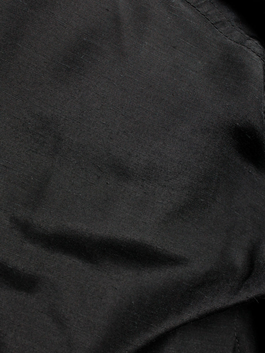 Ys Yohji Yamamoto black loose shirtdress with lapels 1980s (17)