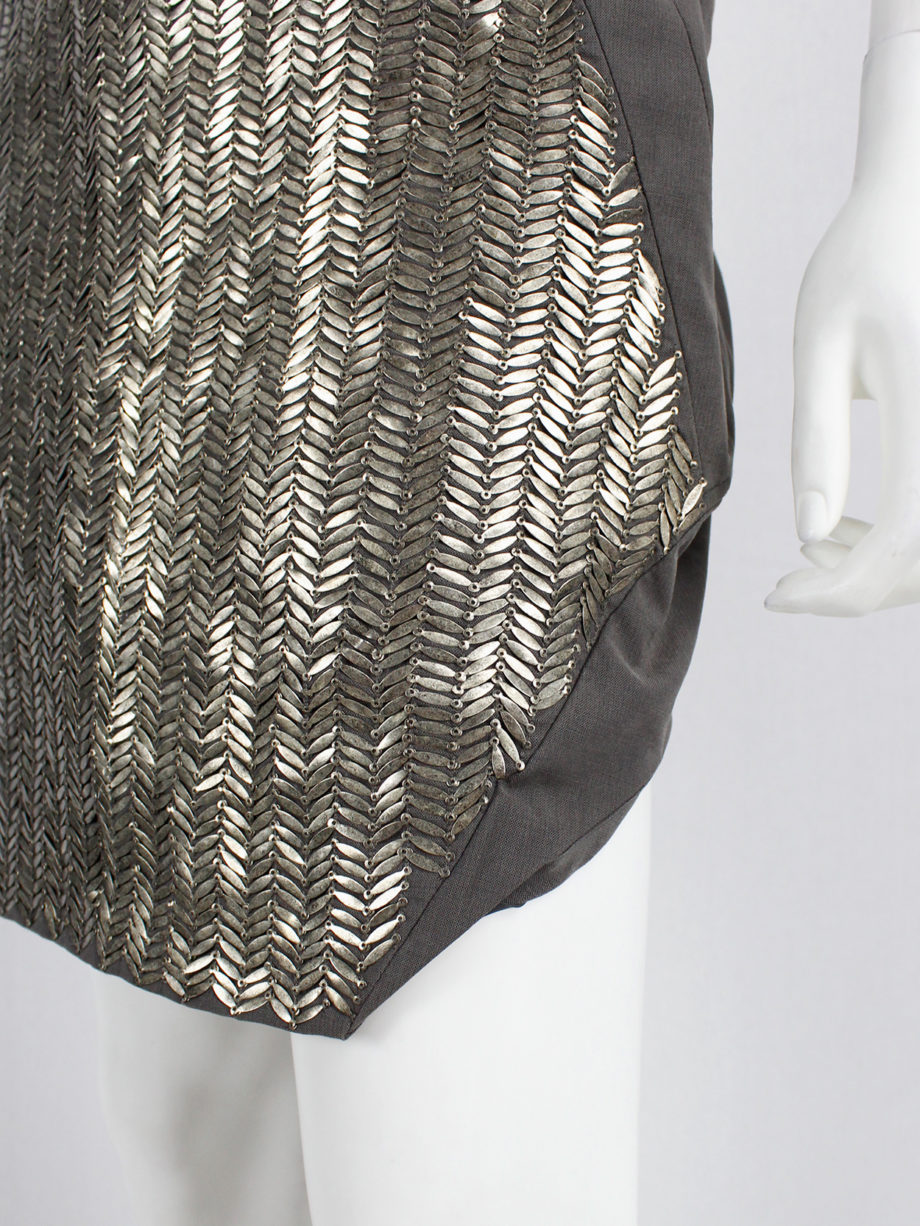 af Vandevorst gold metal plated skirt with geometric design spring 2011 (18)