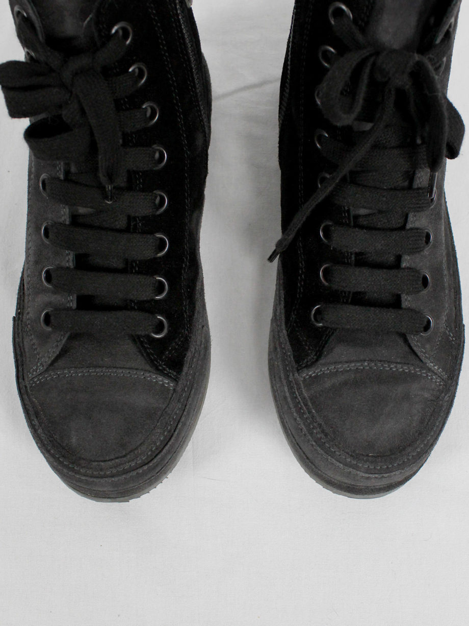 vintage Ann Demeulemeester black and grey two-tone sneakers (4)