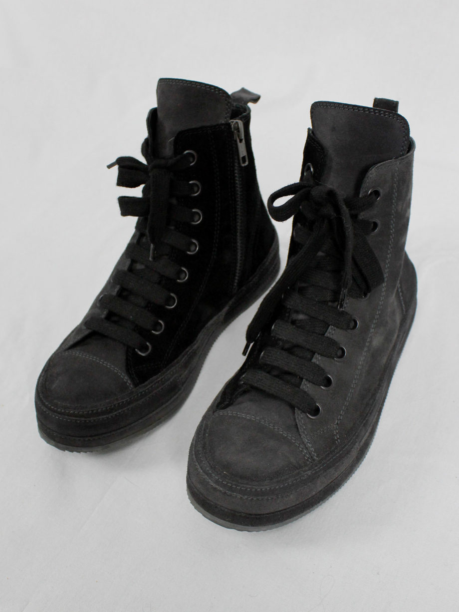 vintage Ann Demeulemeester black and grey two-tone sneakers (5)