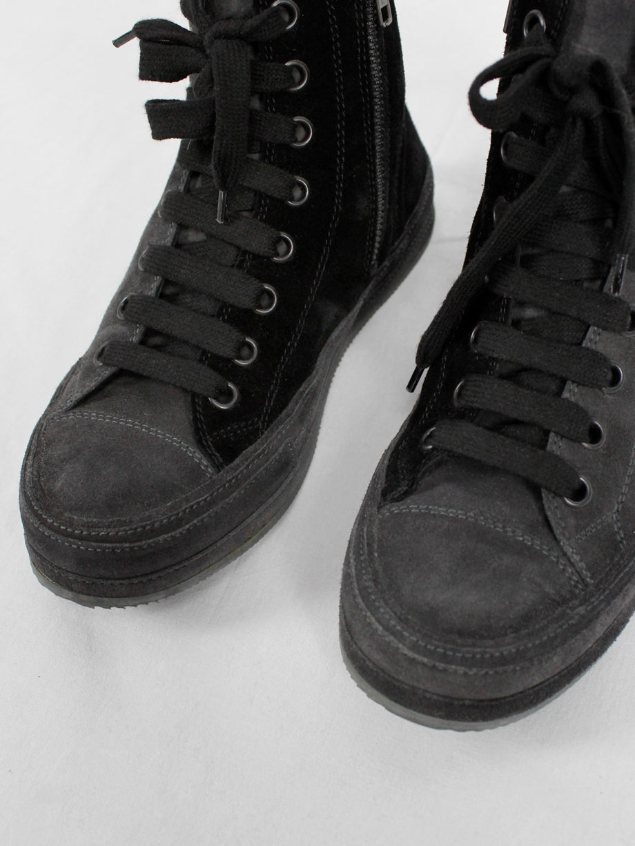 vintage Ann Demeulemeester black and grey two-tone sneakers (6)