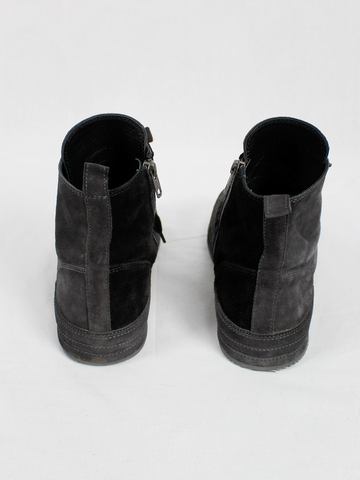 vintage Ann Demeulemeester black and grey two-tone sneakers (7)
