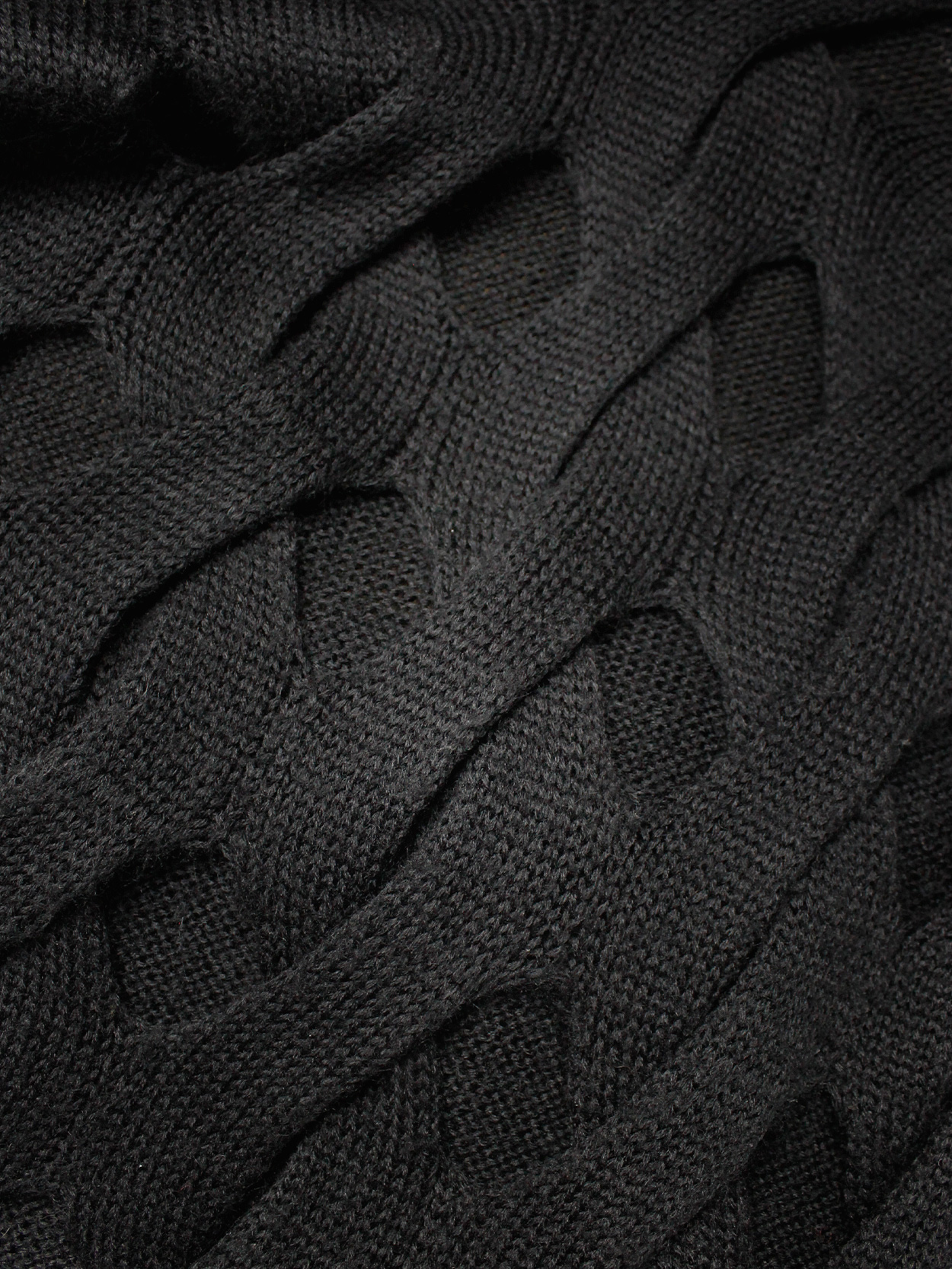 vintage Comme des Garcons black woven jumper with holes AD 2002 (14)