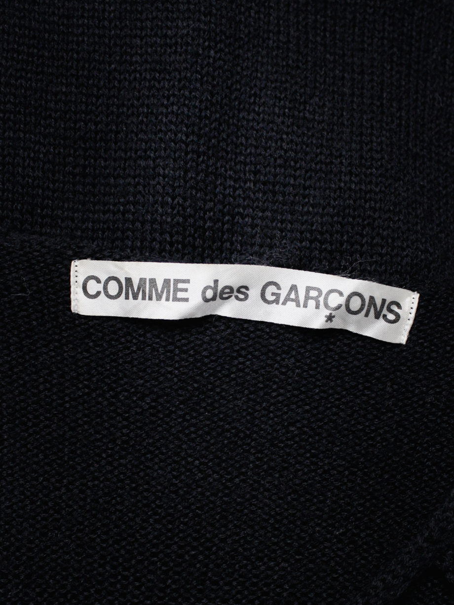 vintage Comme des Garcons black woven jumper with holes AD 2002 (2)