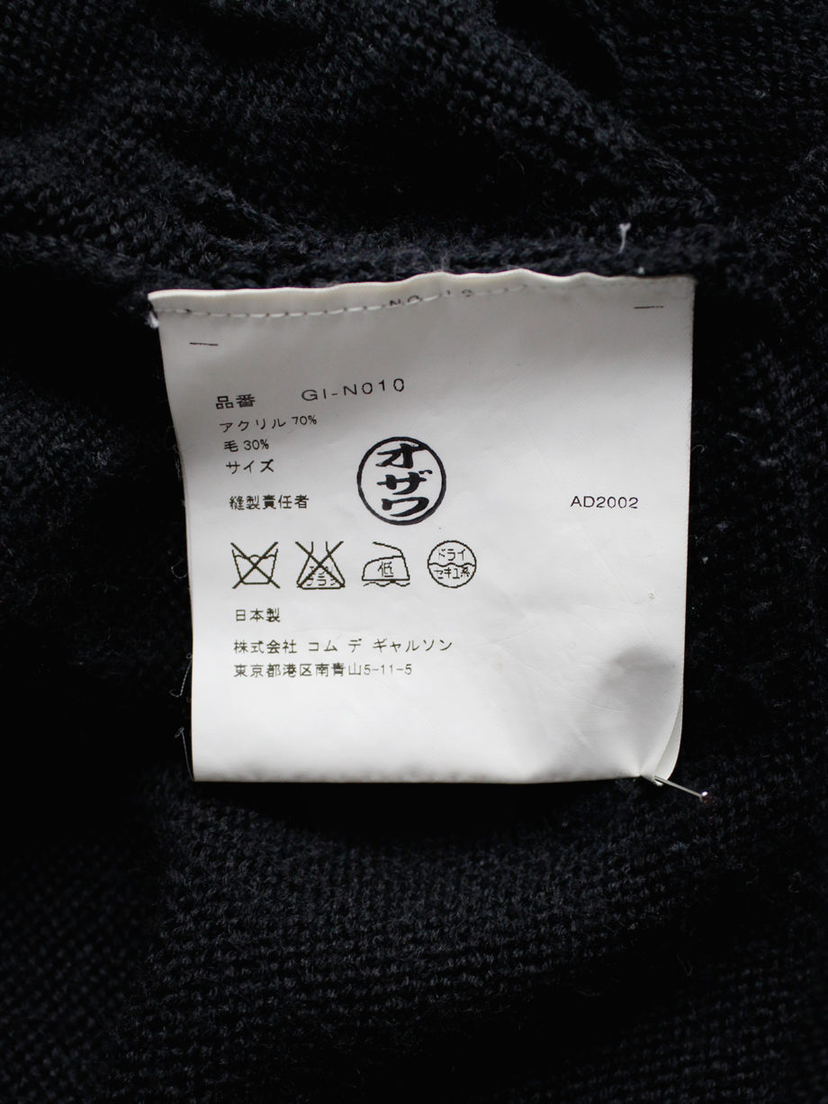vintage Comme des Garcons black woven jumper with holes AD 2002 (4)