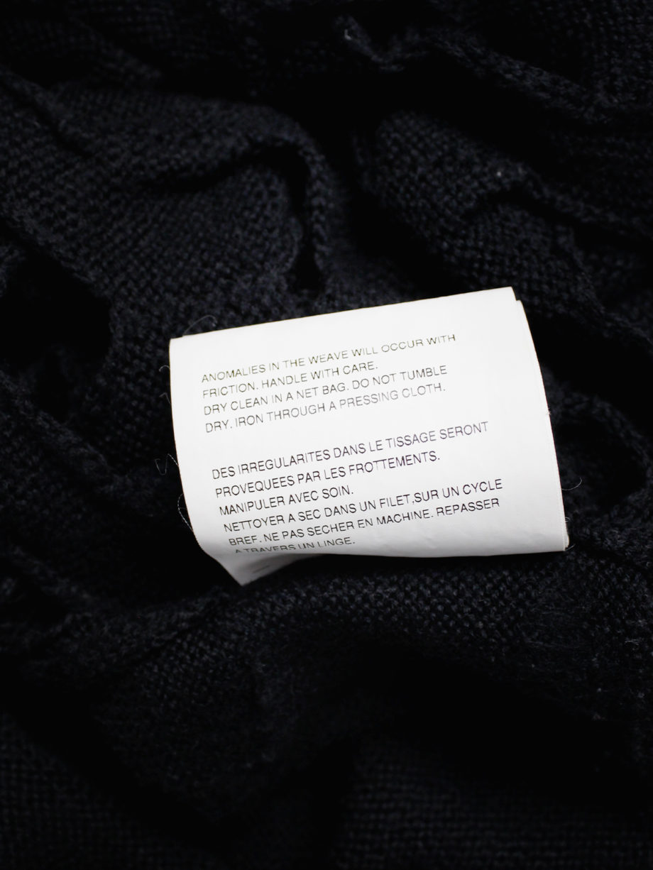 vintage Comme des Garcons black woven jumper with holes AD 2002 (5)