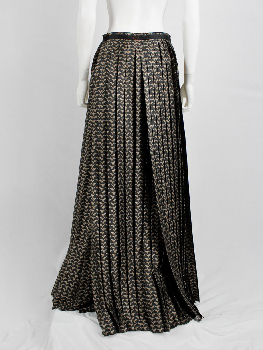 vintage Vandevorst black and gold skirt made of multiple pleated panels fall 2016 (1)