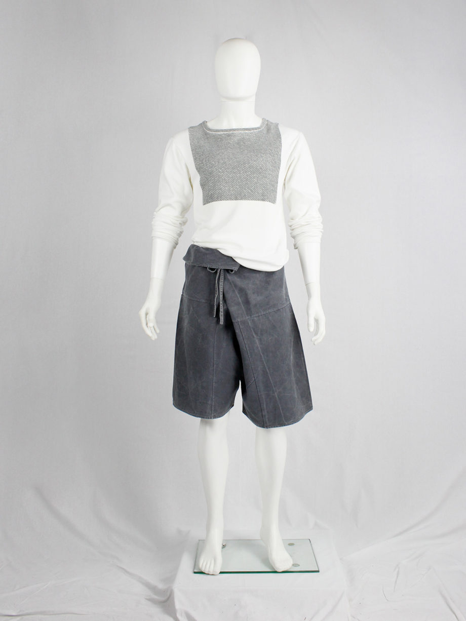 Bless no 20 grey extra oversized stone shorts with paperbag waist 2003 (6)