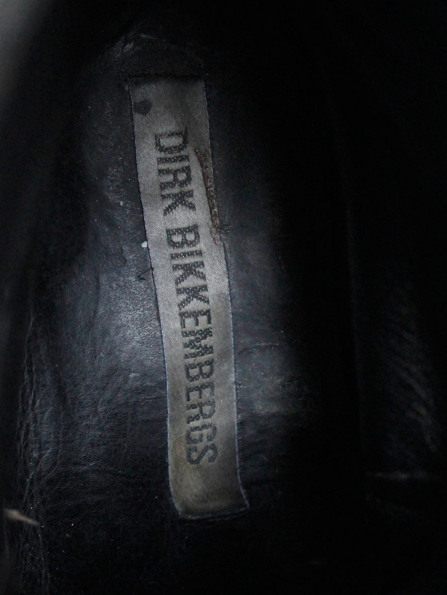 Dirk Bikkembergs black tall boots with laces through the soles 1990s 90s (5)
