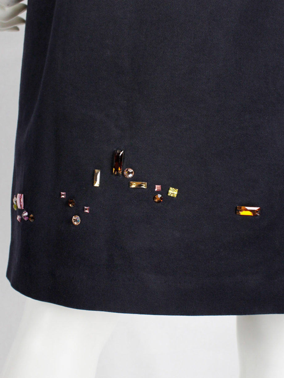 Dries Van Noten ndark avy skirt with night-scape crystals by James Reevesspring 2012 (5)