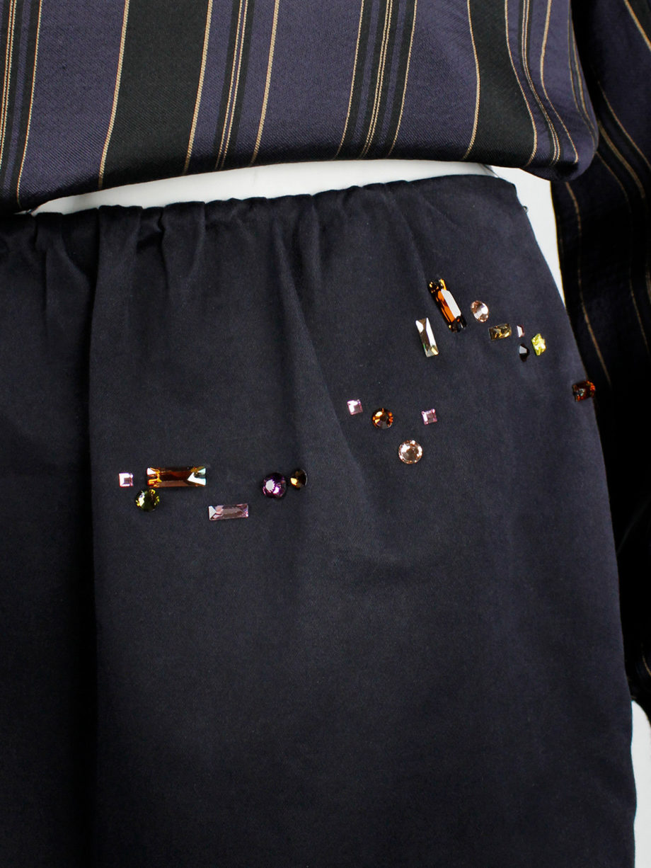 Dries Van Noten ndark avy skirt with night-scape crystals by James Reevesspring 2012 (7)