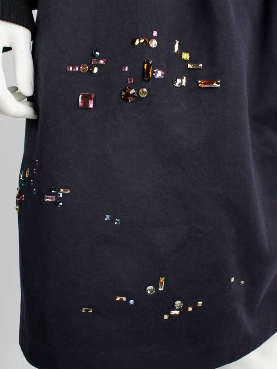 Dries Van Noten ndark avy skirt with night-scape crystals by James Reevesspring 2012 (9)