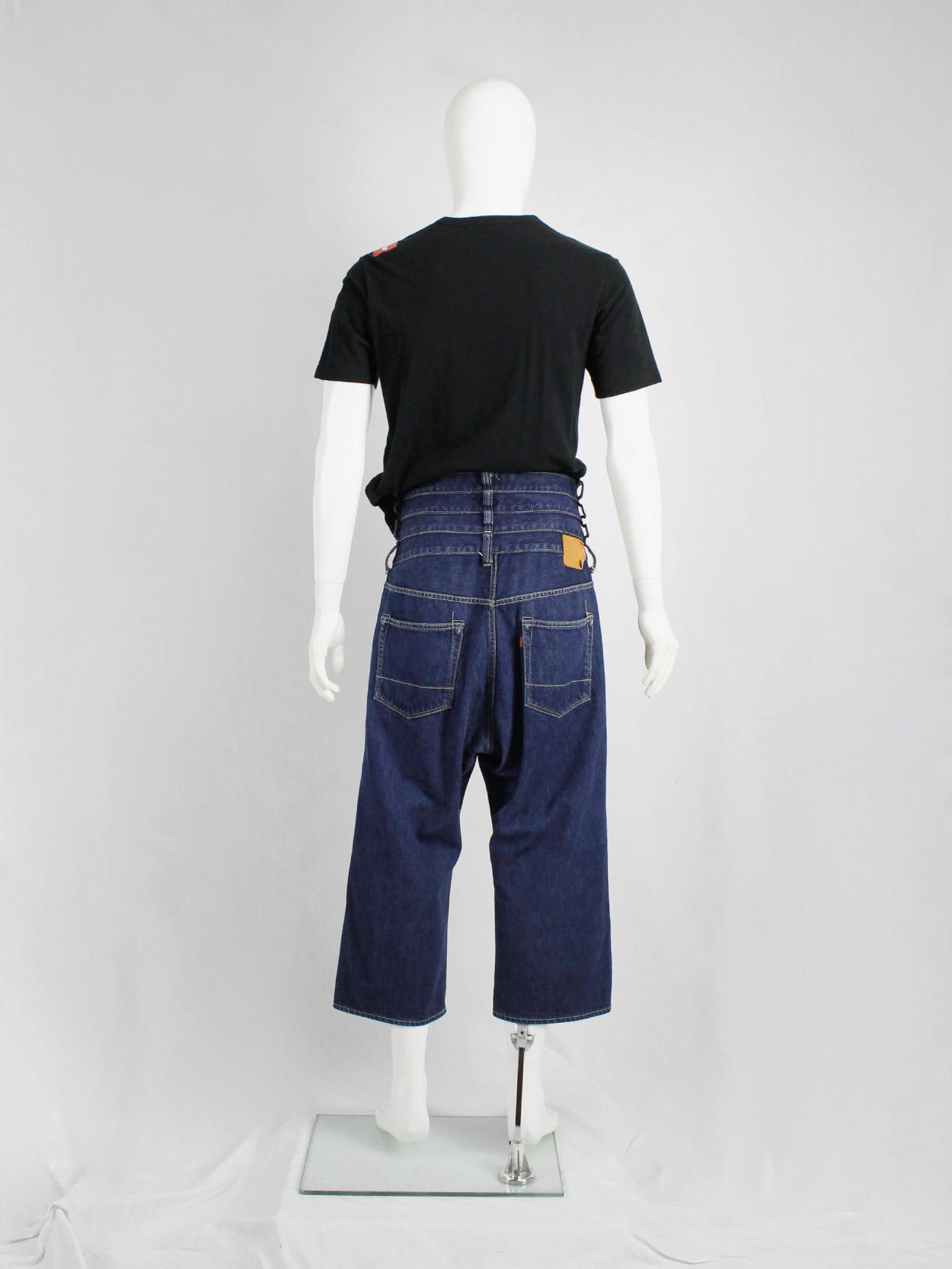 Ganryu denim trousers with quadruple waistband and dropped crotch — AD 2012 (3)