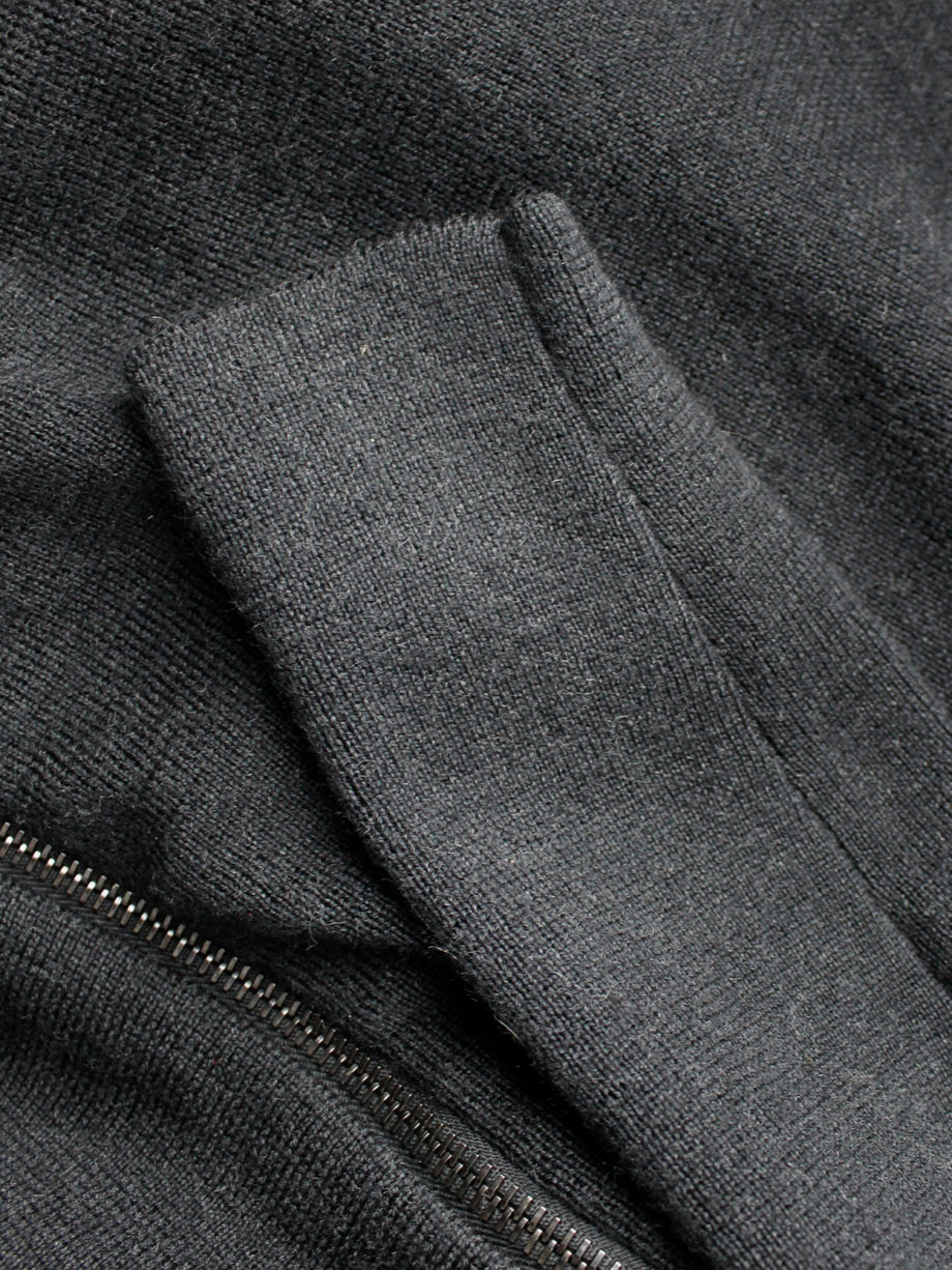 Maison Martin Margiela 1 dark grey jumper with spiral zippers fall 2012 (18)