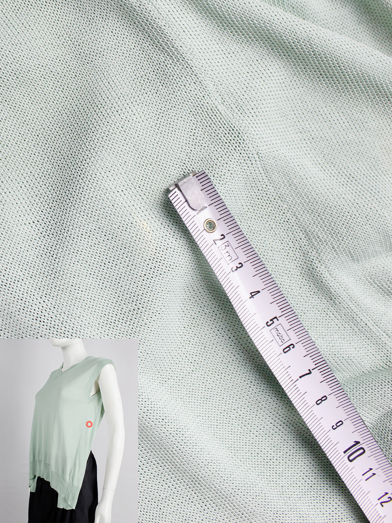 Maison Martin Margiela mint green backless top draped on the front of the body spring 2004 (1)