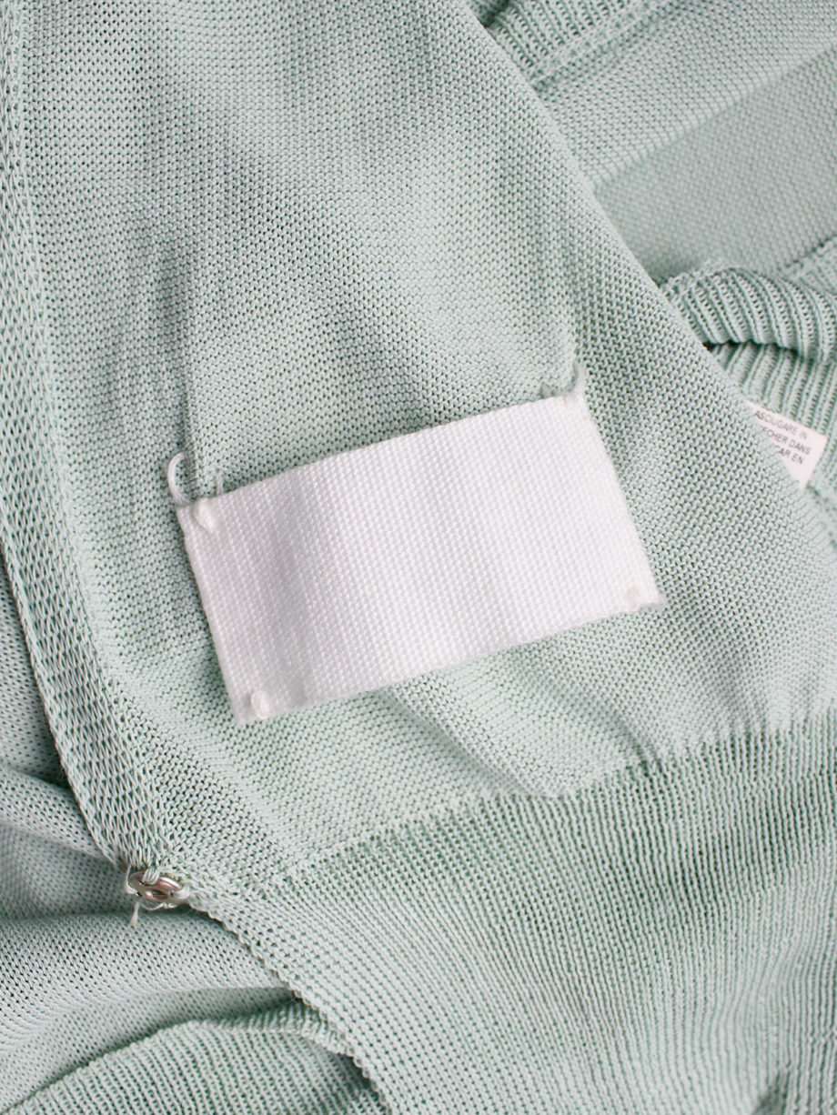 Maison Martin Margiela mint green backless top draped on the front of the body spring 2004 (4)