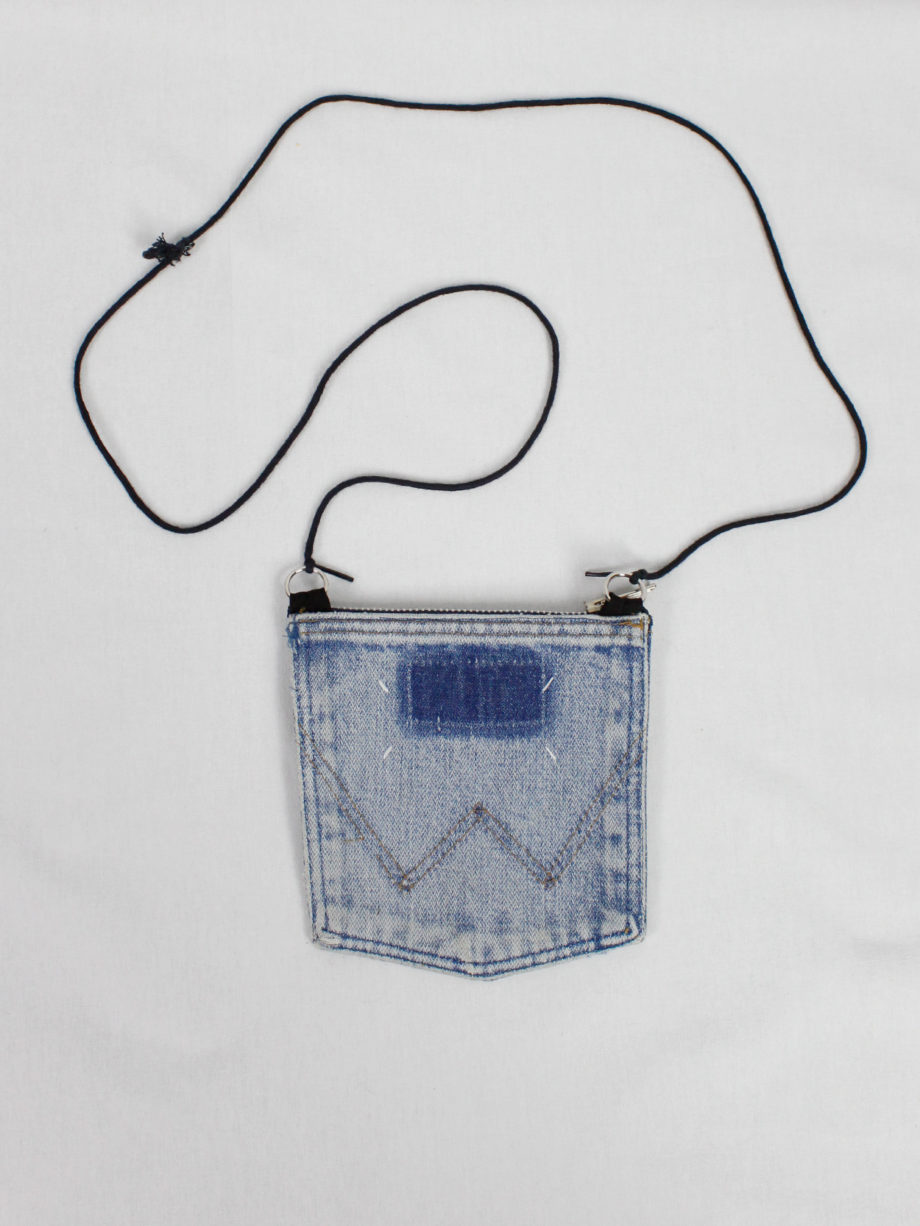 Maison Martin Margiela necklace with denim pocket pouch spring 1999 (1)